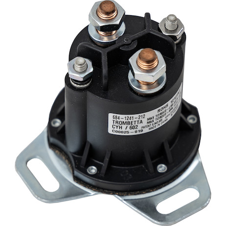 Snow Plow Motor Relay Solenoid, 12V, 90° Flat Bracket - Fits Western®/Fisher®/SnowEx® 52290