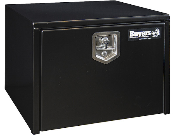 Buyers Products Black Steel Underbody Truck Box w/ T-Handle Latch 1702295 18x18x18 Inch 