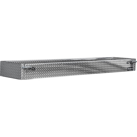 Heavy-Duty Diamond Tread Aluminum Open-Top Cargo Basket With Drop Door