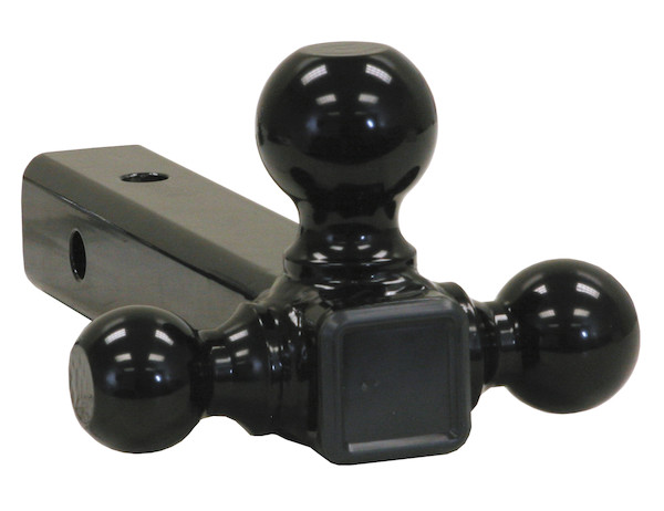 Tri-Ball Hitch with Black Towing Balls for 2 Inch Hitch Receivers