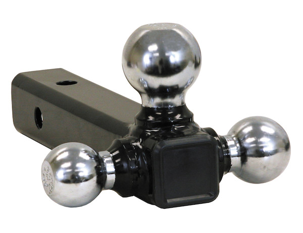 Tri-Ball Hitch with Chrome Towing Balls for 2 Inch Hitch Receivers