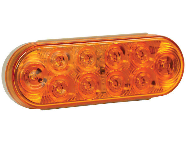 6in Oval 19 Diodes Buyers Products Company Recessed LED Warning Light Amber Model Number SL67AO 