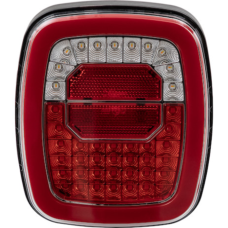 Box Style Low-Profile LED Stop-Turn-Tail Light with Integrated Strobe