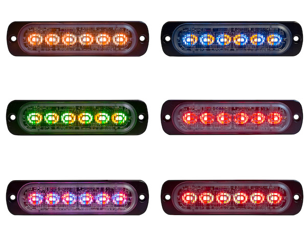 Dual Color Thin 4.5 Inch Wide LED Strobe Light