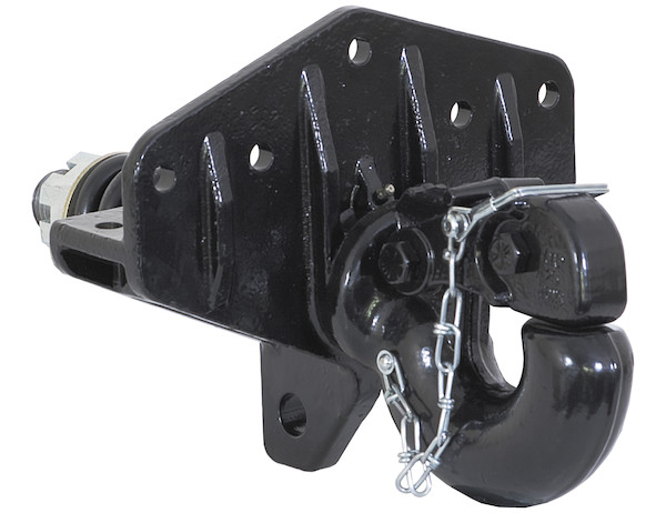 Auto Locking Pintle Hook 25 ton Capacity Flat Mount Heavy Duty for Lunette Ring