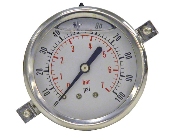 Silicone Filled Pressure Gauge - Panel Clamp Mount