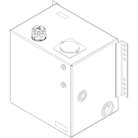 25 Gallon Aluminum Reservoir with Filter Hole
