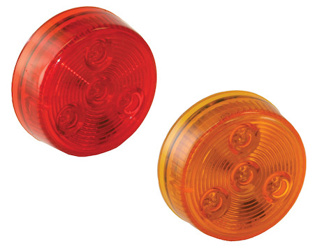 2 Inch Round Marker/Clearance Light with 4 LEDs