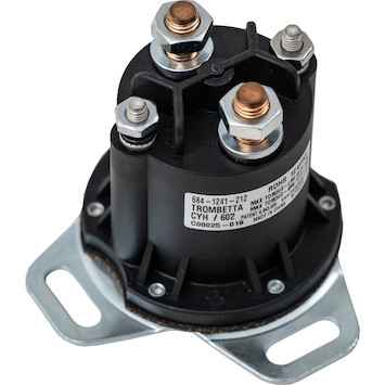 Snow Plow Motor Relay Solenoid, 12V, 90° Flat Bracket - Fits Western®/Fisher®/SnowEx® 52290