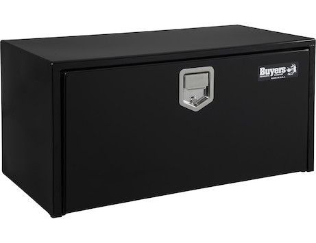 Black Steel Underbody Truck Tool Box with Paddle Latch Series