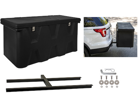 Hitch-Mounted Poly Cargo Carrier