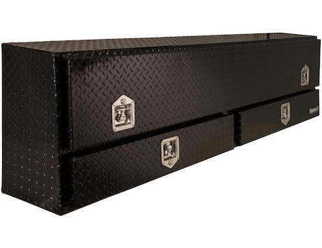 Gloss Black Diamond Tread Aluminum Pick-Up Truck Contractor With Lower Drawers Topsider Truck Tool Box Series
