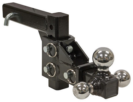 Adjustable Tri-Ball Hitch with Chrome Towing Balls