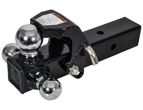 Tri-Ball Hitch with Pintle Hook for 2-1/2 Inch Hitch Receivers