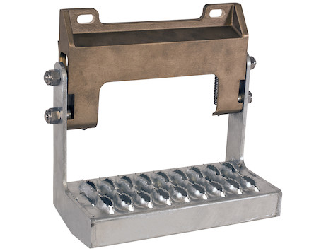 Mytee Products Galvanized Steel Trailer Folding Step – 2-Pack Flip Down Grab/Step, 450 Lbs Load Capacity