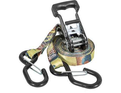 Camo 14 Foot Heavy Duty Ratchet Tie Down with Rubber Grip