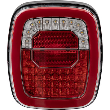 Box Style Low-Profile LED Stop-Turn-Tail Light with Integrated Strobe