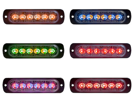 Dual Color Thin 4.5 Inch Wide LED Strobe Light
