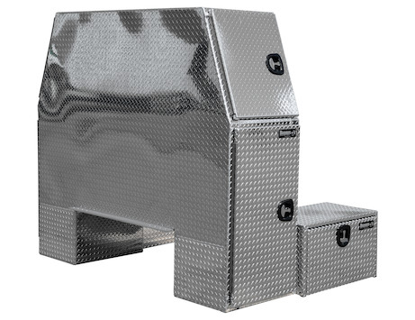 Diamond Tread Aluminum L-Pack Truck Tool Box Series with Offset Floor