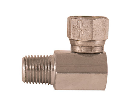 Female Pipe Swivel to Male Pipe 90º Elbow