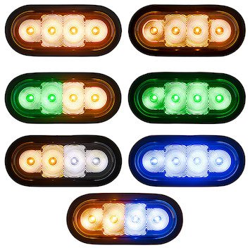 6 Inch LED Oval Strobe Lights